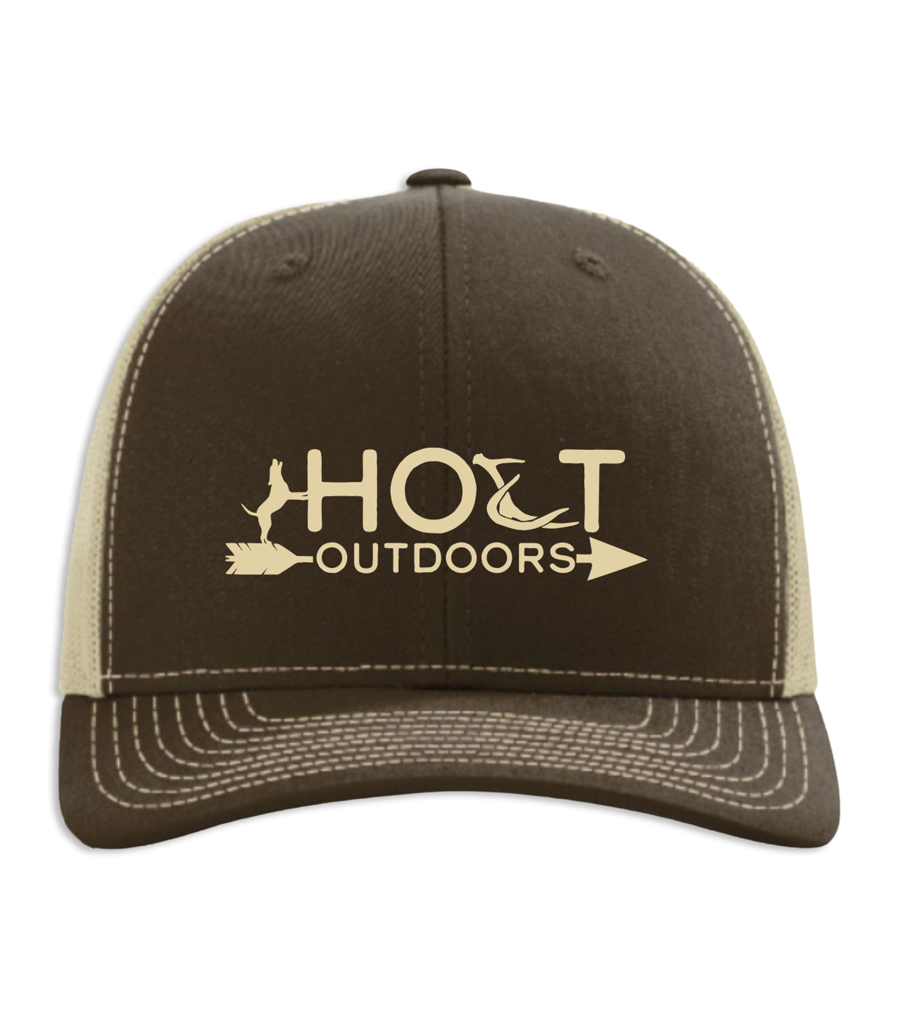 Brown & Khaki Holt Outdoors Embroidered Logo 112 Hat