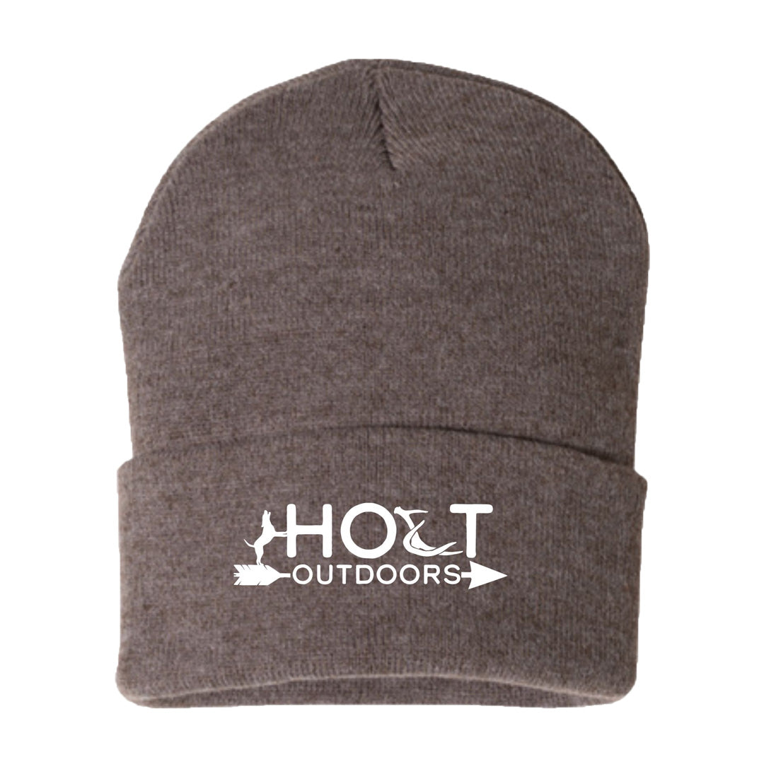 Heather Brown Holt Outdoors Embroidered Logo Stocking Hat